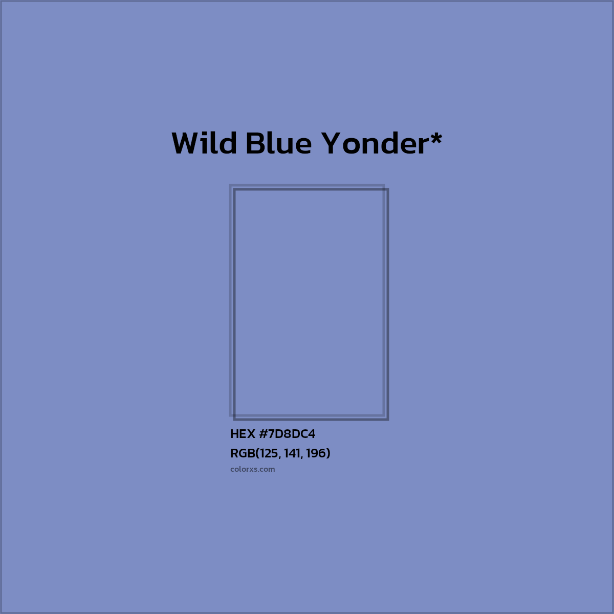 HEX #7D8DC4 Color Name, Color Code, Palettes, Similar Paints, Images