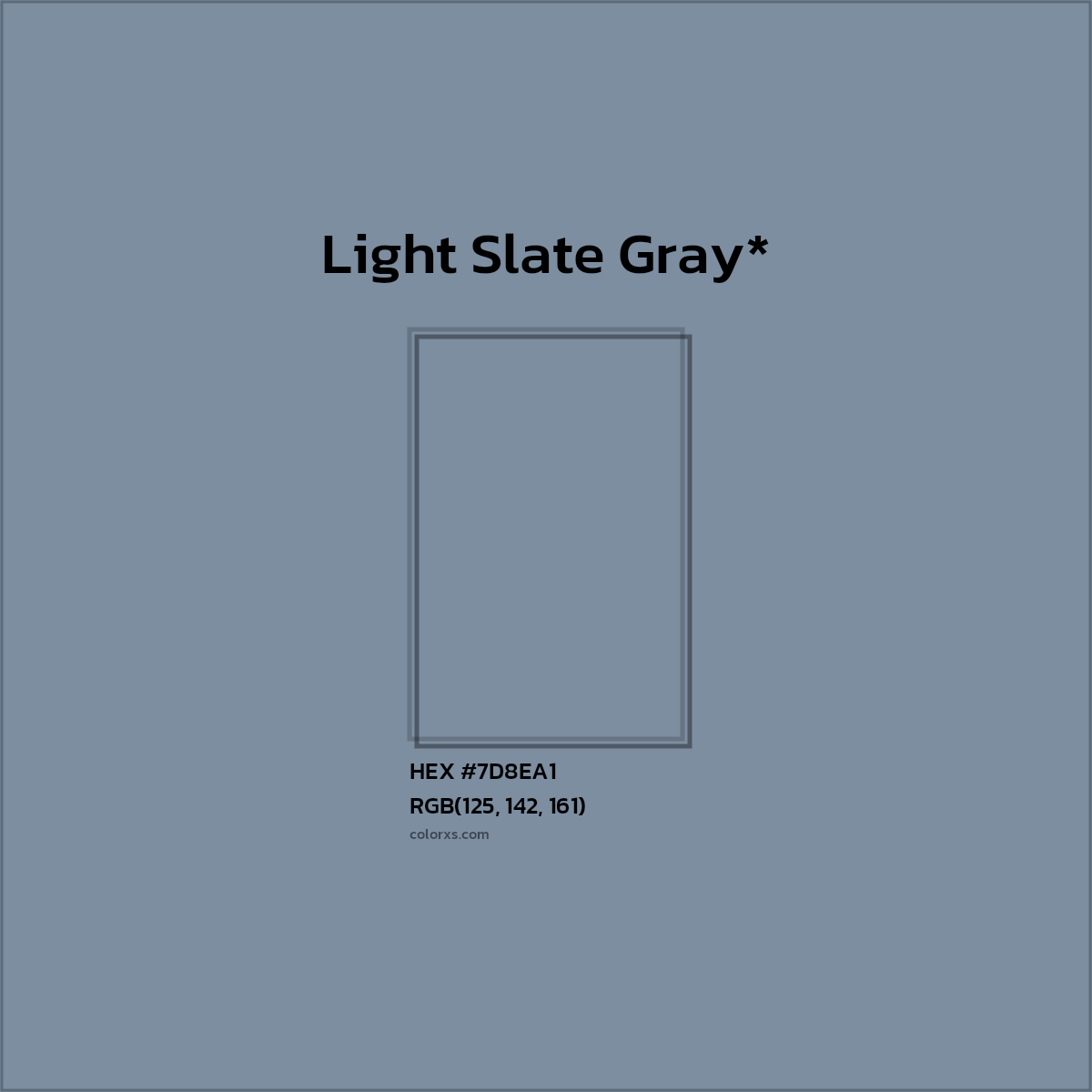 HEX #7D8EA1 Color Name, Color Code, Palettes, Similar Paints, Images