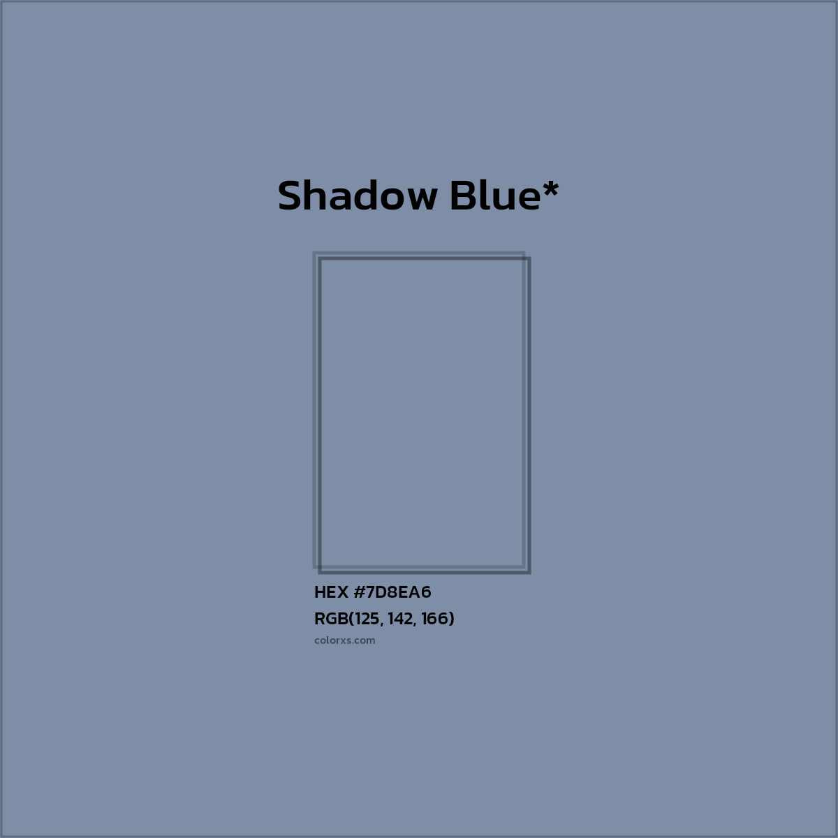 HEX #7D8EA6 Color Name, Color Code, Palettes, Similar Paints, Images