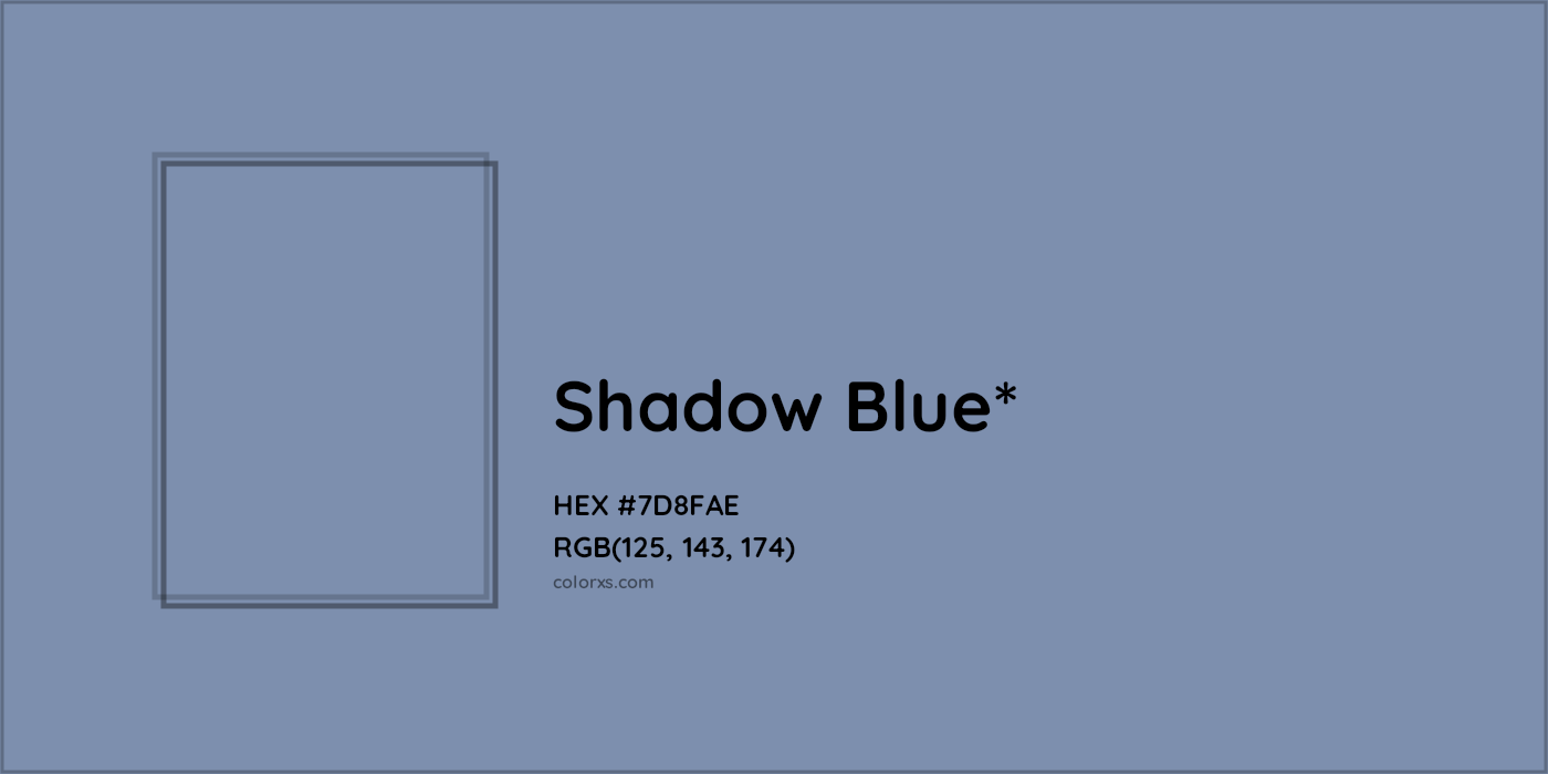 HEX #7D8FAE Color Name, Color Code, Palettes, Similar Paints, Images