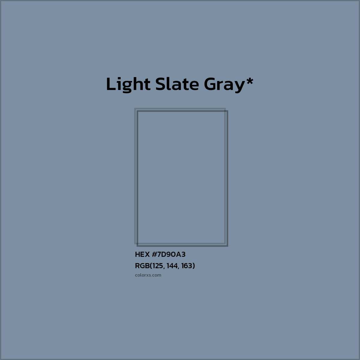 HEX #7D90A3 Color Name, Color Code, Palettes, Similar Paints, Images