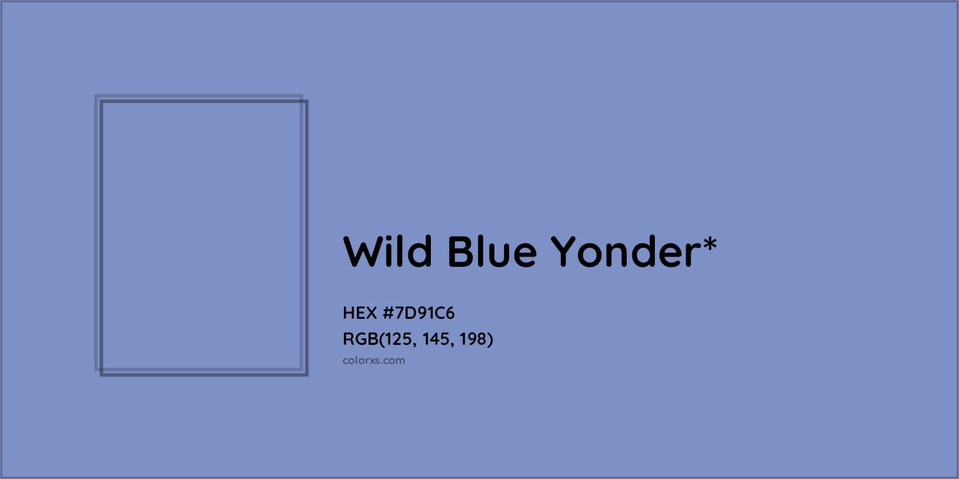 HEX #7D91C6 Color Name, Color Code, Palettes, Similar Paints, Images
