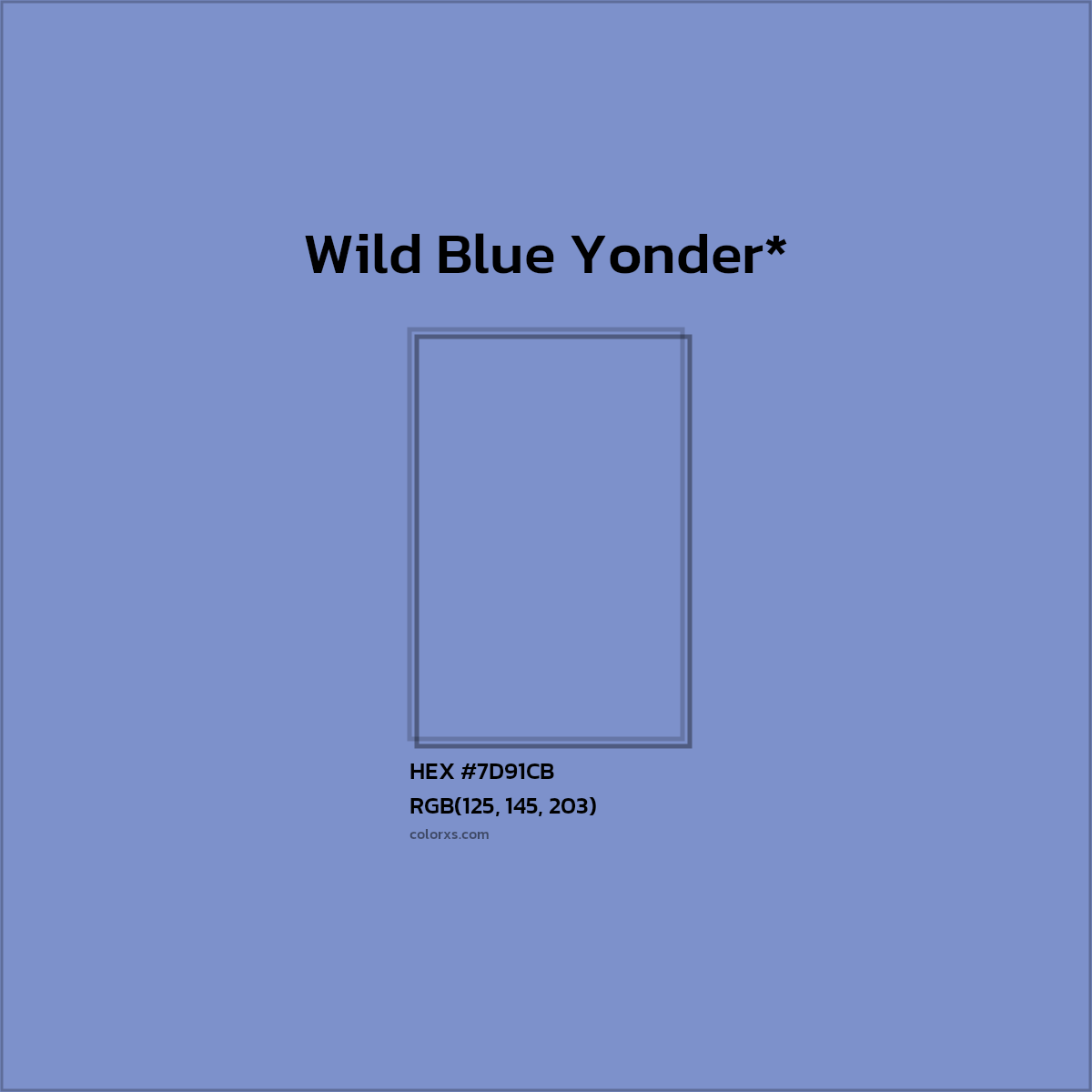 HEX #7D91CB Color Name, Color Code, Palettes, Similar Paints, Images