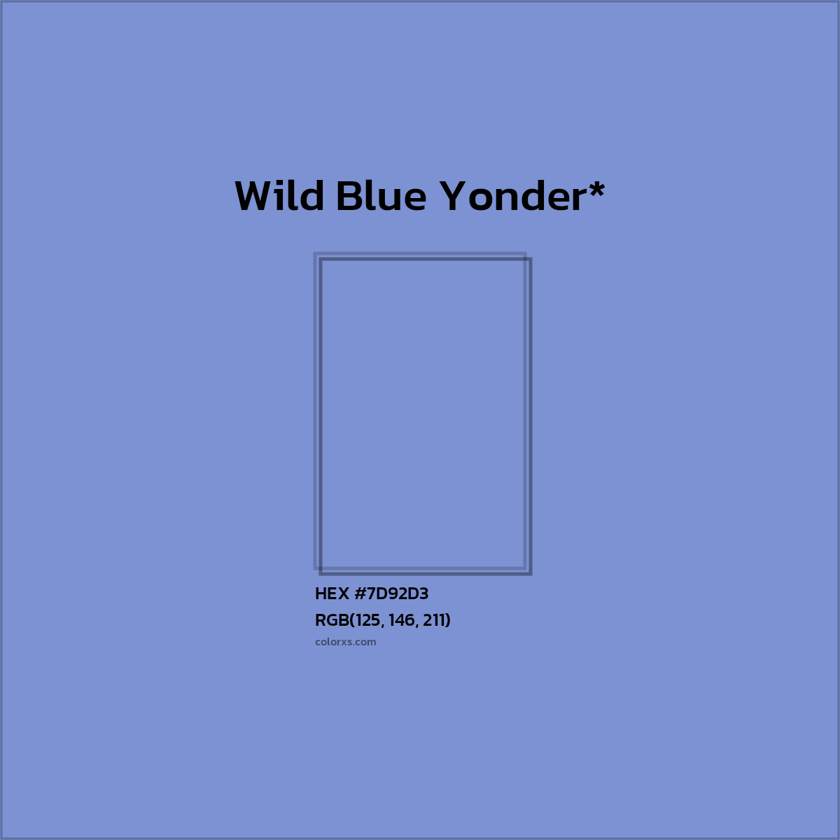 HEX #7D92D3 Color Name, Color Code, Palettes, Similar Paints, Images