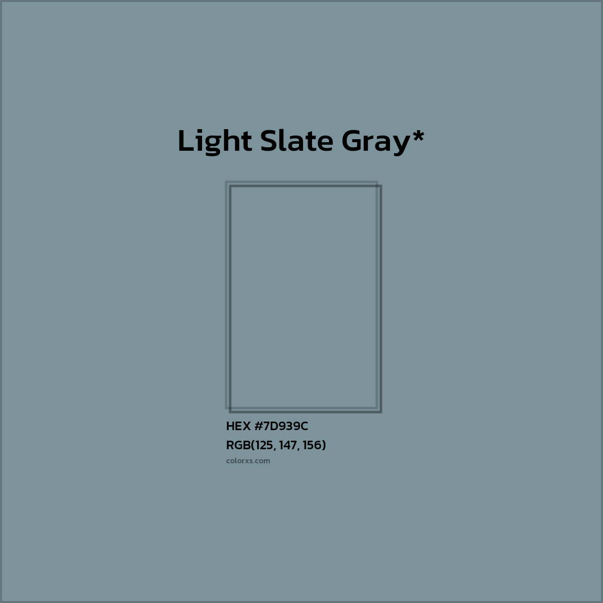 HEX #7D939C Color Name, Color Code, Palettes, Similar Paints, Images