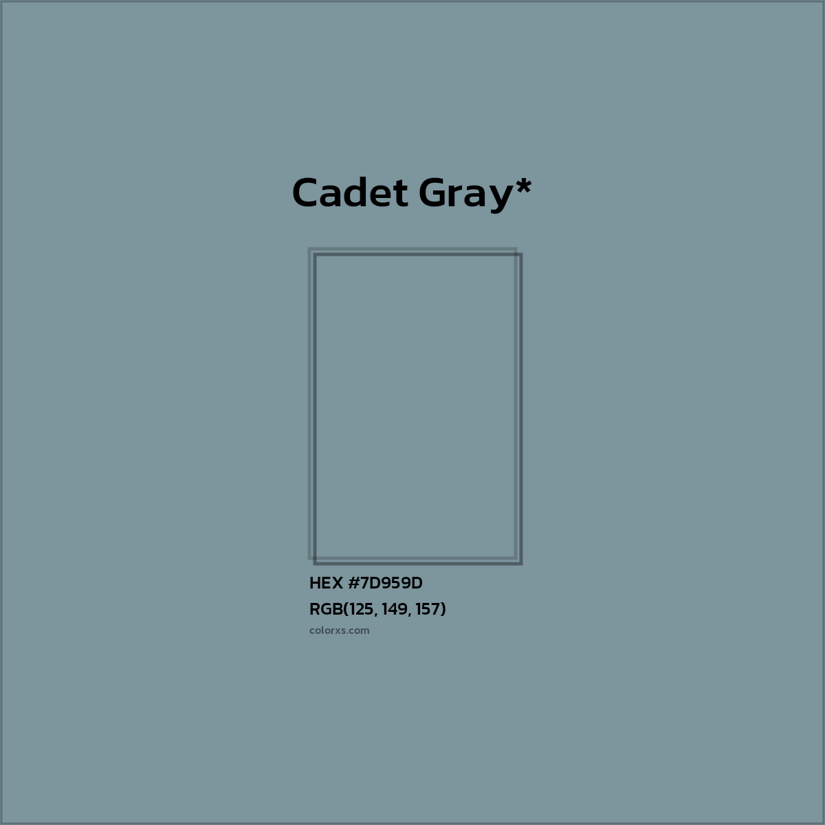 HEX #7D959D Color Name, Color Code, Palettes, Similar Paints, Images