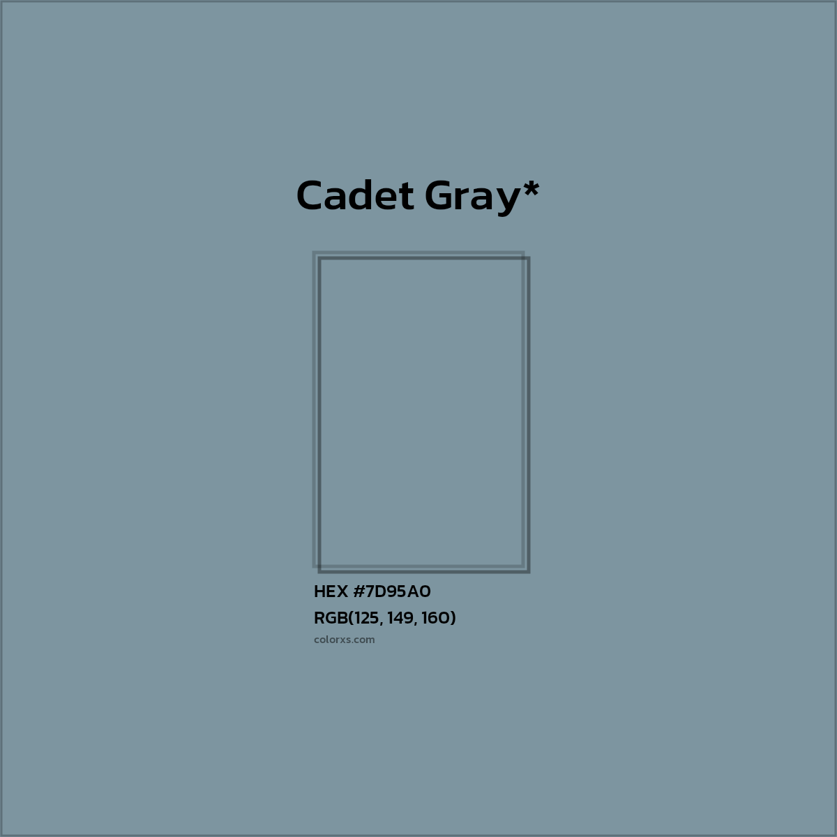 HEX #7D95A0 Color Name, Color Code, Palettes, Similar Paints, Images