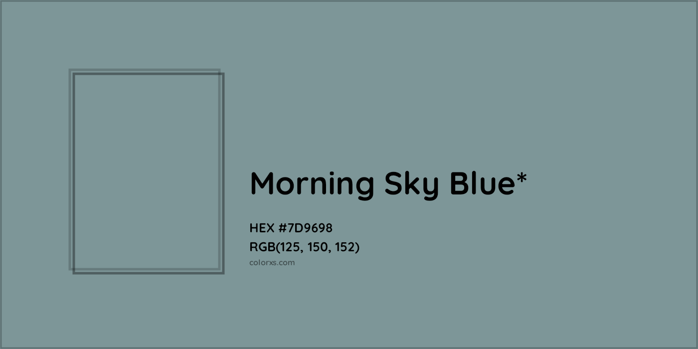 HEX #7D9698 Color Name, Color Code, Palettes, Similar Paints, Images