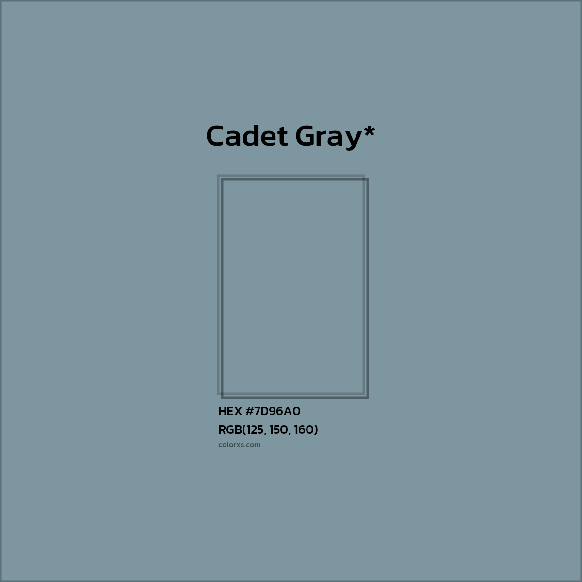 HEX #7D96A0 Color Name, Color Code, Palettes, Similar Paints, Images