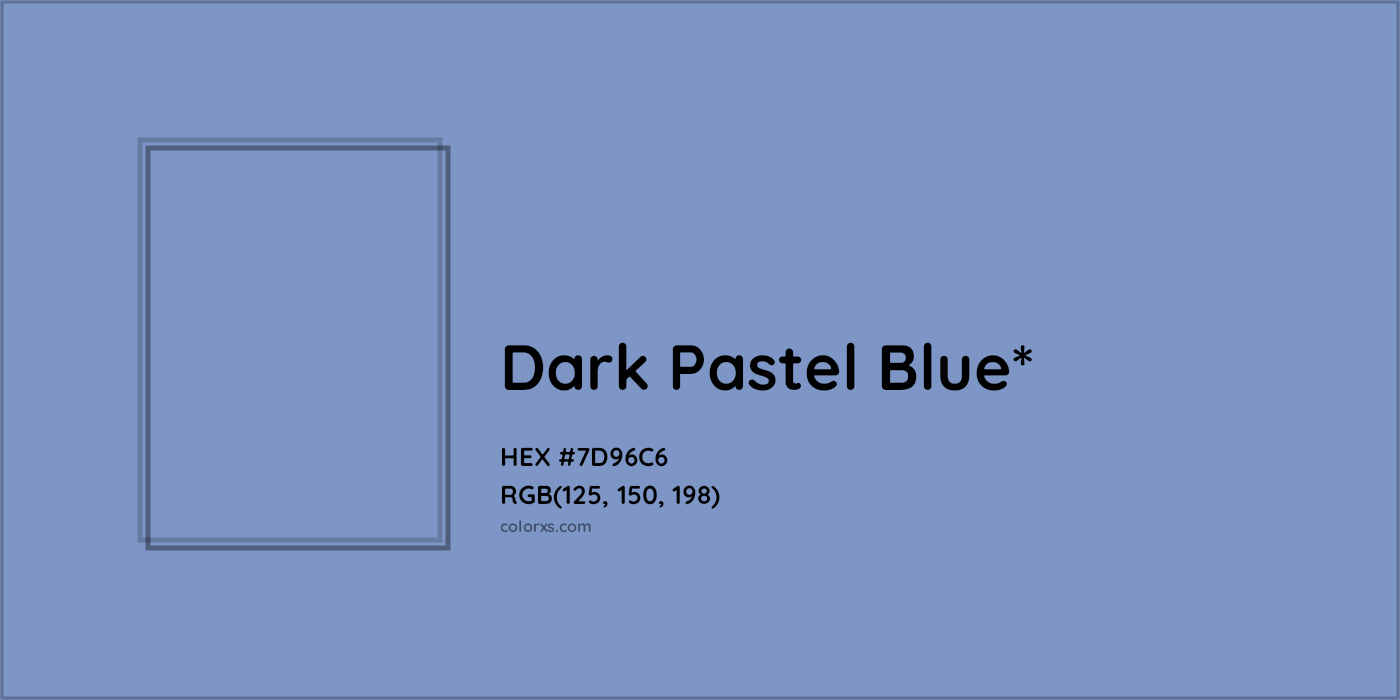 HEX #7D96C6 Color Name, Color Code, Palettes, Similar Paints, Images