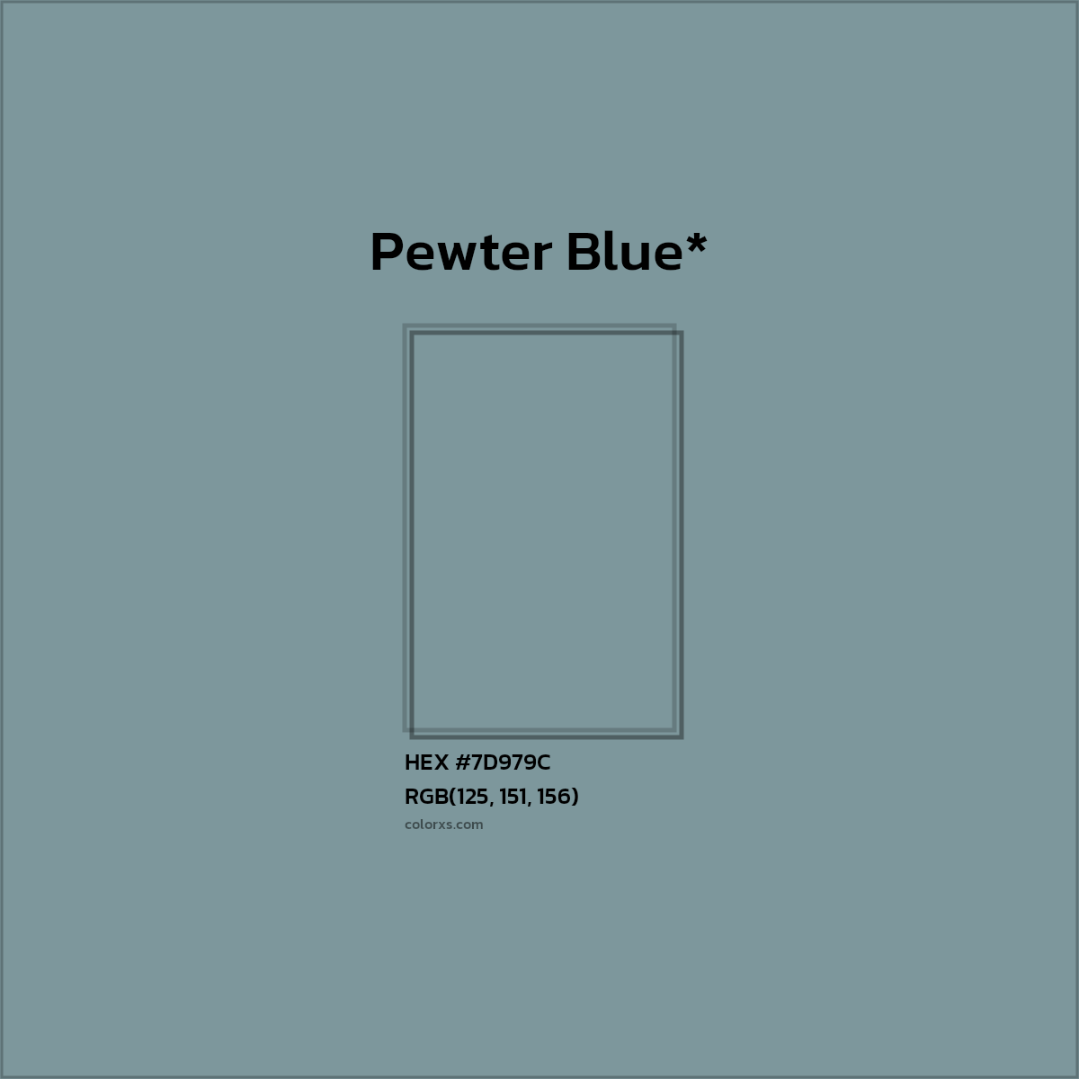 HEX #7D979C Color Name, Color Code, Palettes, Similar Paints, Images