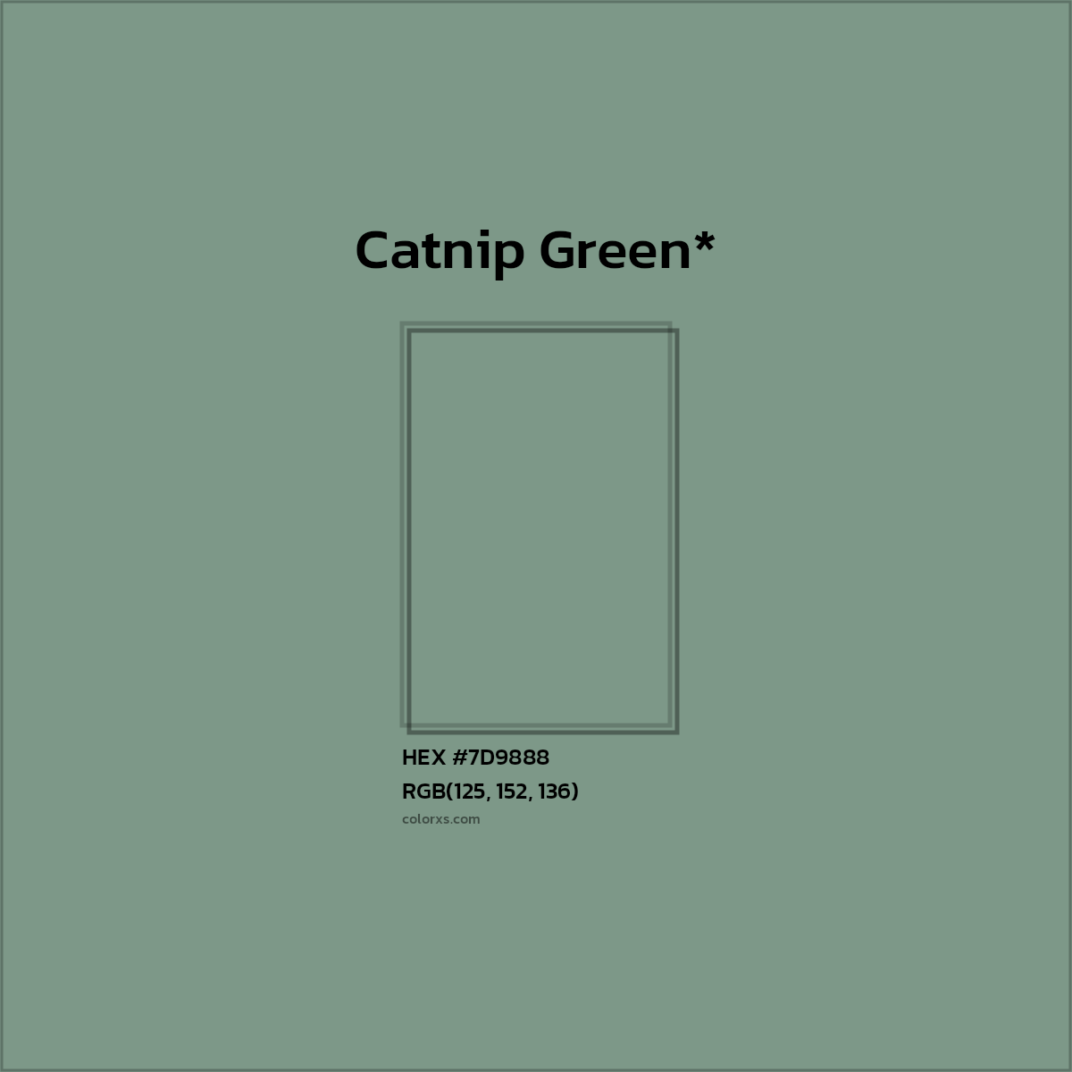 HEX #7D9888 Color Name, Color Code, Palettes, Similar Paints, Images