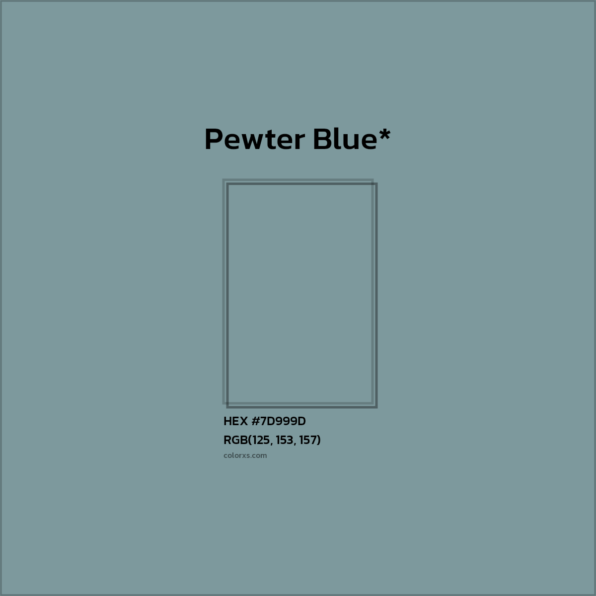 HEX #7D999D Color Name, Color Code, Palettes, Similar Paints, Images