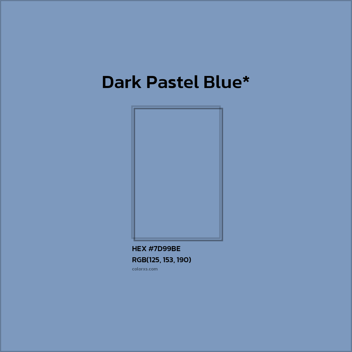 HEX #7D99BE Color Name, Color Code, Palettes, Similar Paints, Images