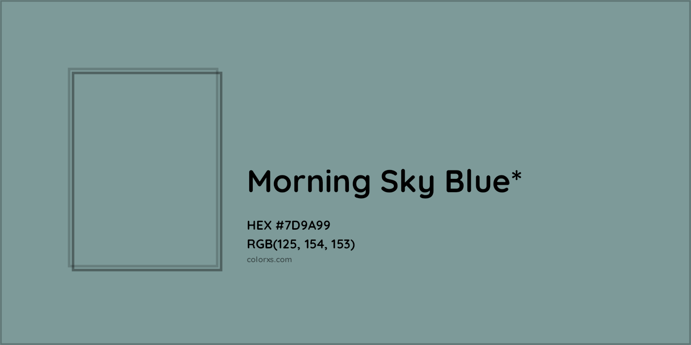 HEX #7D9A99 Color Name, Color Code, Palettes, Similar Paints, Images