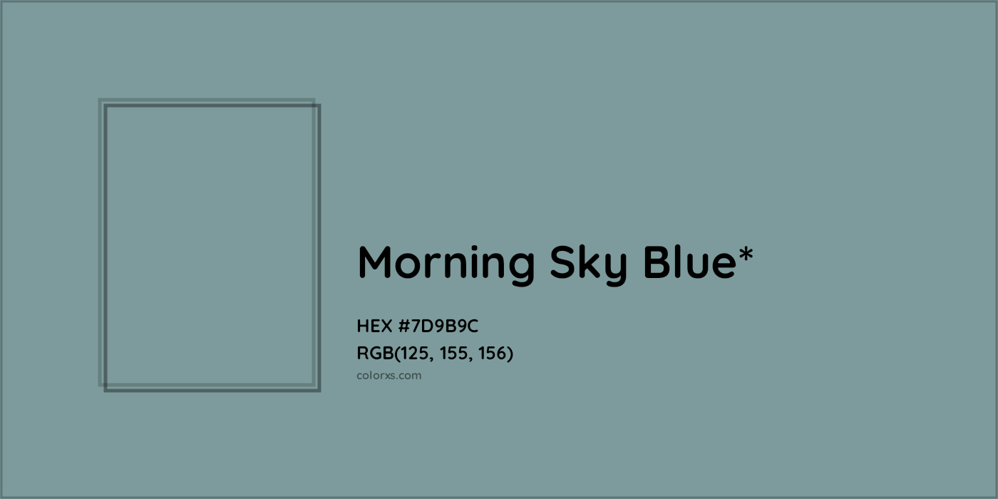 HEX #7D9B9C Color Name, Color Code, Palettes, Similar Paints, Images