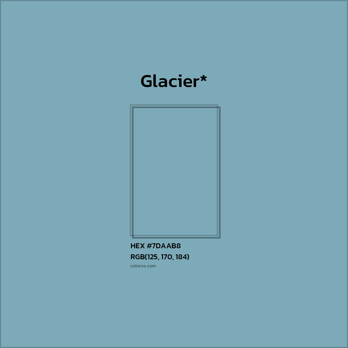 HEX #7DAAB8 Color Name, Color Code, Palettes, Similar Paints, Images