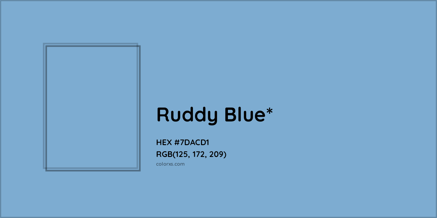 HEX #7DACD1 Color Name, Color Code, Palettes, Similar Paints, Images