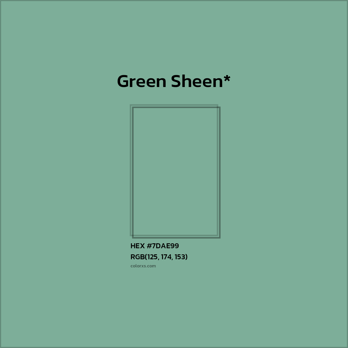 HEX #7DAE99 Color Name, Color Code, Palettes, Similar Paints, Images