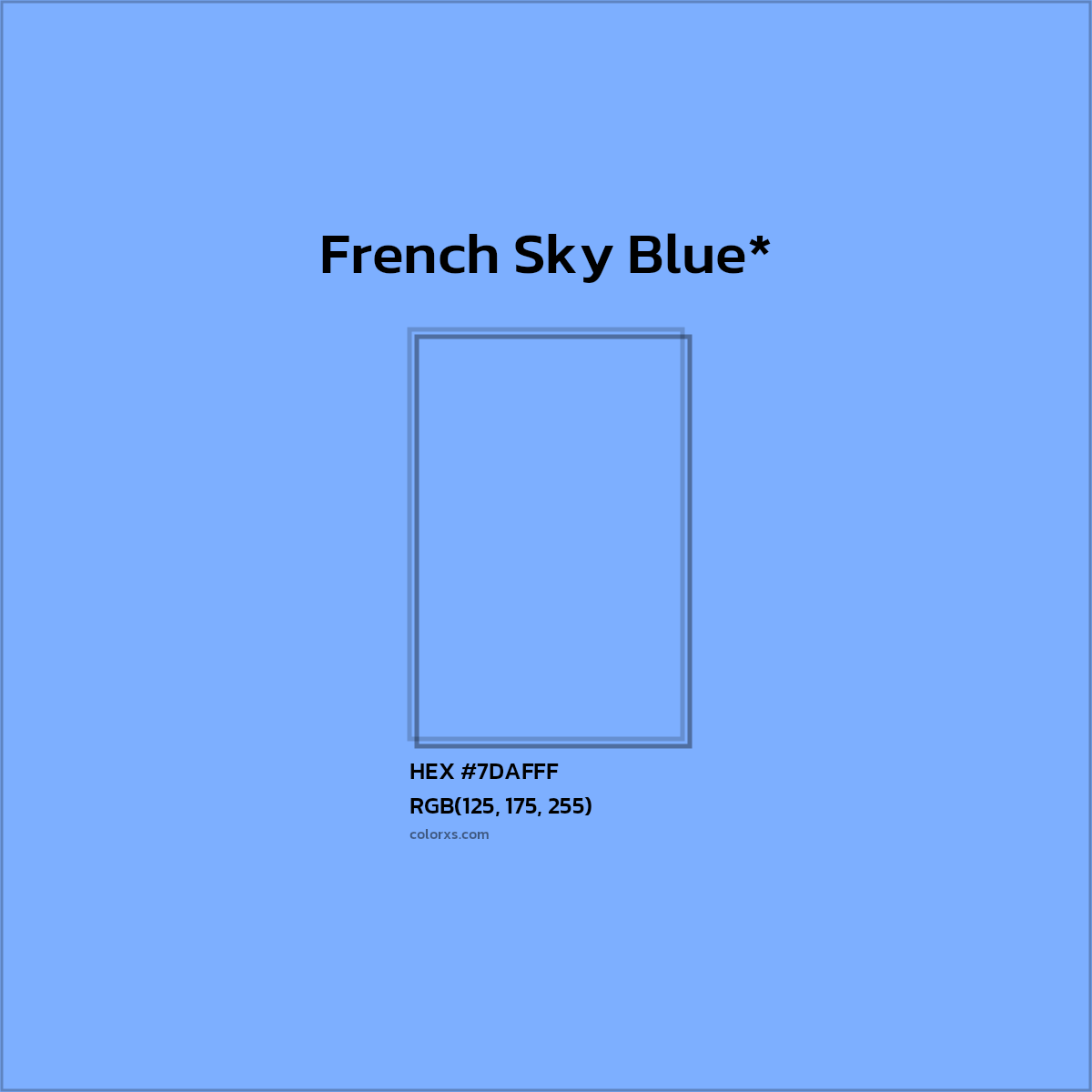 HEX #7DAFFF Color Name, Color Code, Palettes, Similar Paints, Images