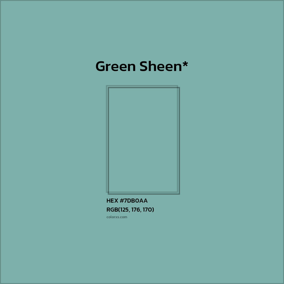 HEX #7DB0AA Color Name, Color Code, Palettes, Similar Paints, Images