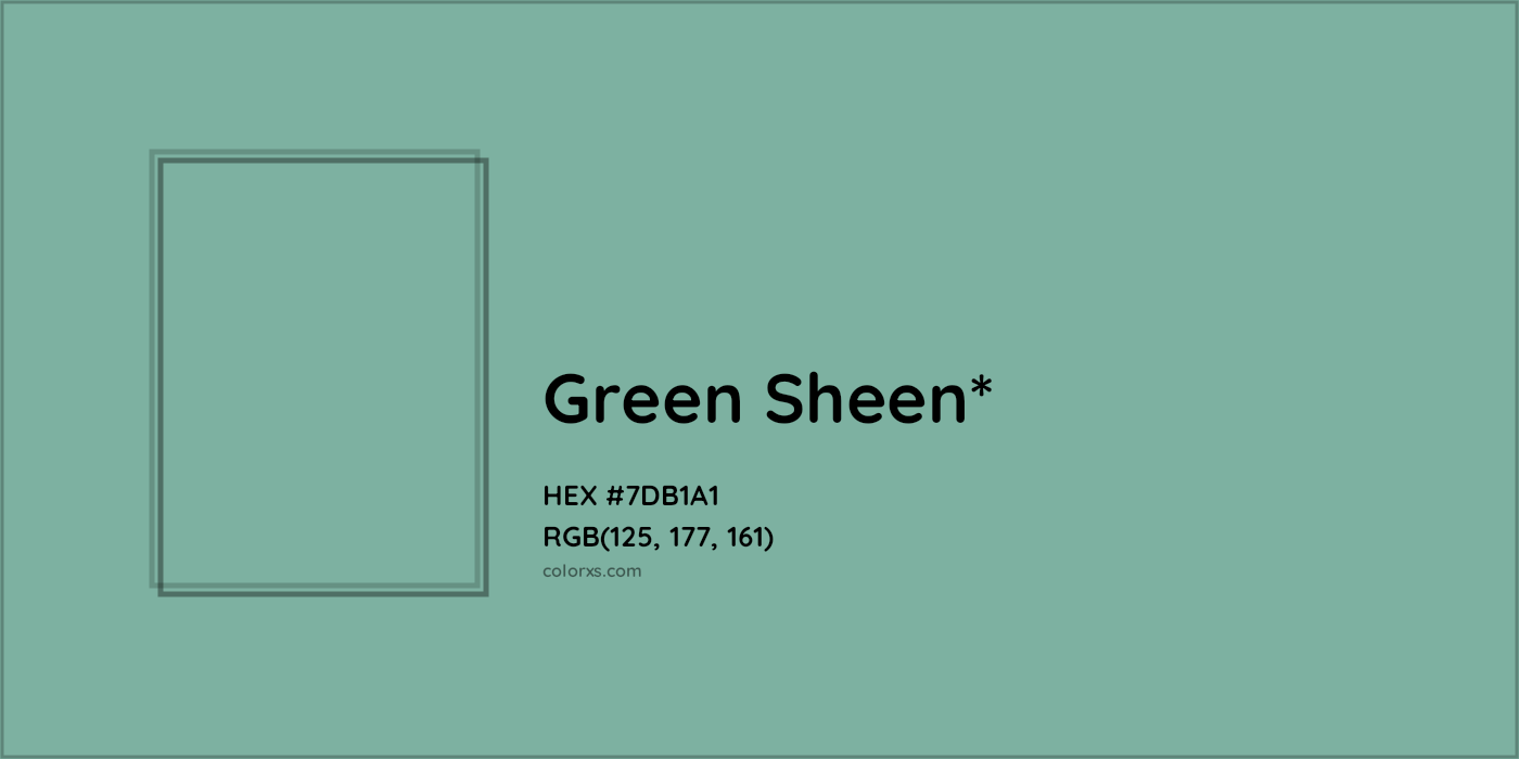 HEX #7DB1A1 Color Name, Color Code, Palettes, Similar Paints, Images