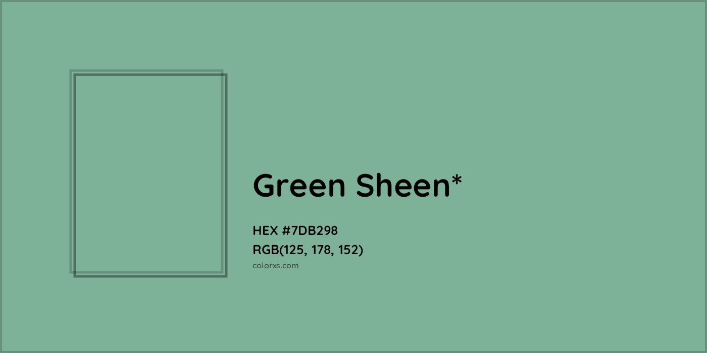 HEX #7DB298 Color Name, Color Code, Palettes, Similar Paints, Images