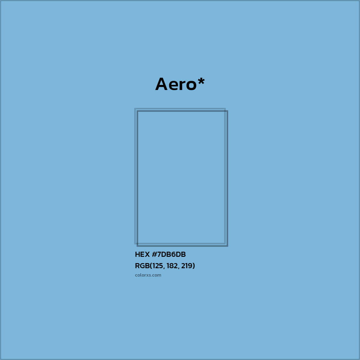 HEX #7DB6DB Color Name, Color Code, Palettes, Similar Paints, Images