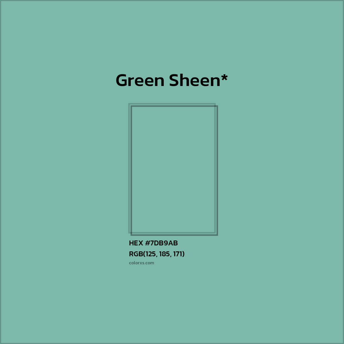 HEX #7DB9AB Color Name, Color Code, Palettes, Similar Paints, Images