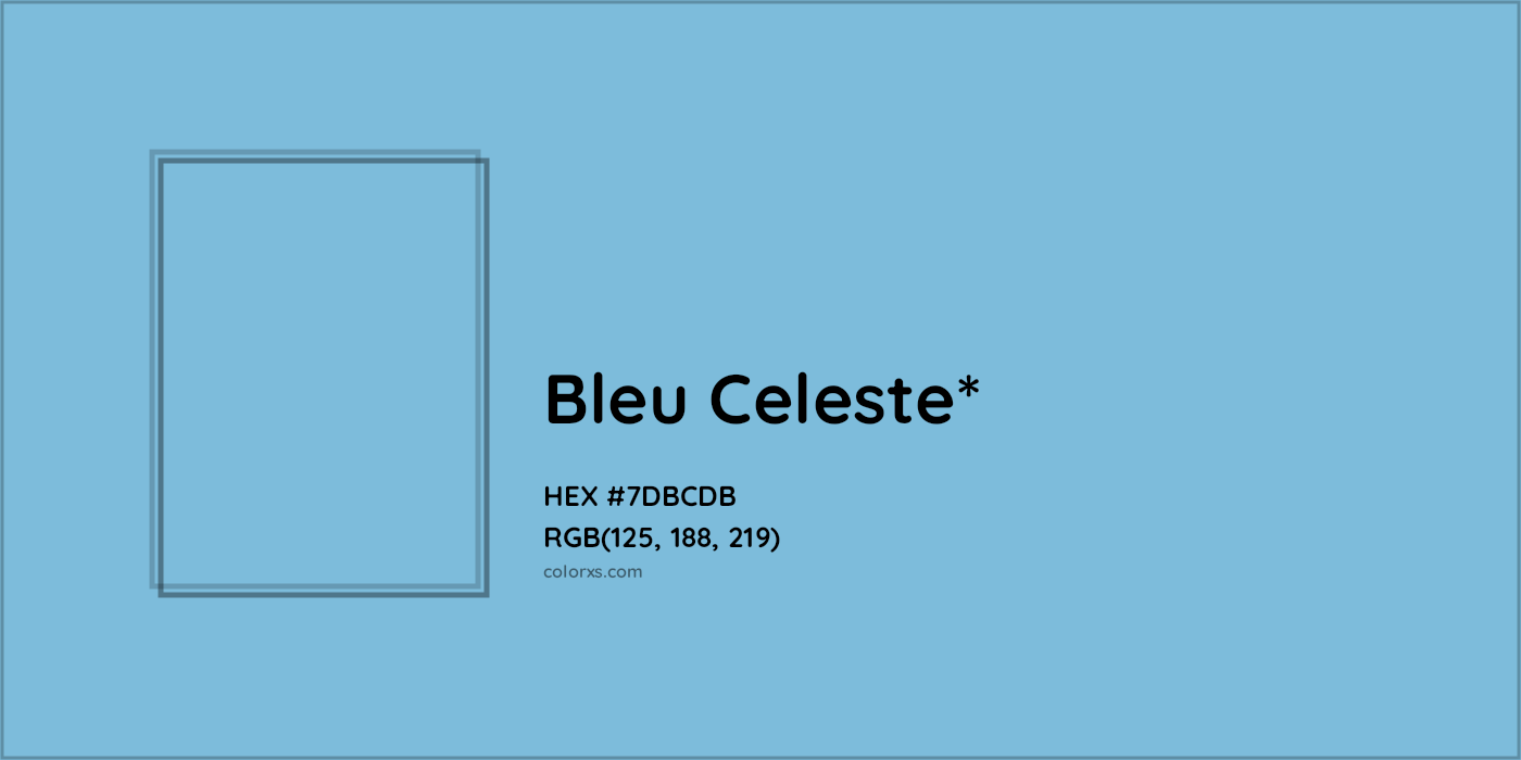 HEX #7DBCDB Color Name, Color Code, Palettes, Similar Paints, Images
