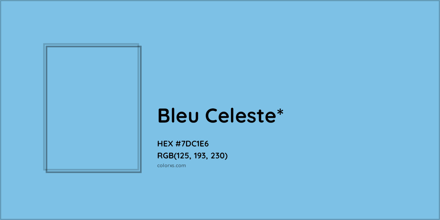 HEX #7DC1E6 Color Name, Color Code, Palettes, Similar Paints, Images