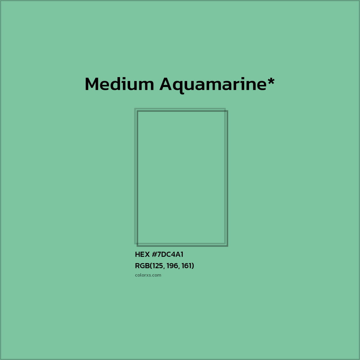 HEX #7DC4A1 Color Name, Color Code, Palettes, Similar Paints, Images