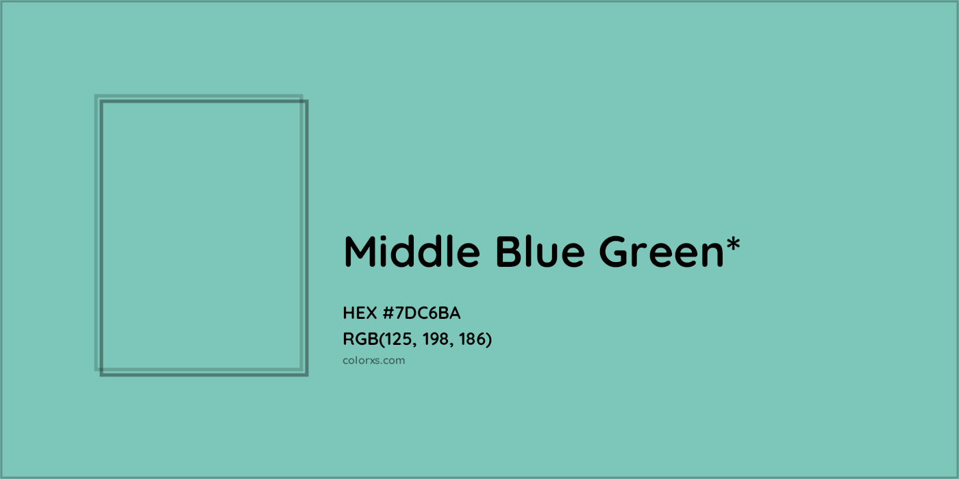HEX #7DC6BA Color Name, Color Code, Palettes, Similar Paints, Images