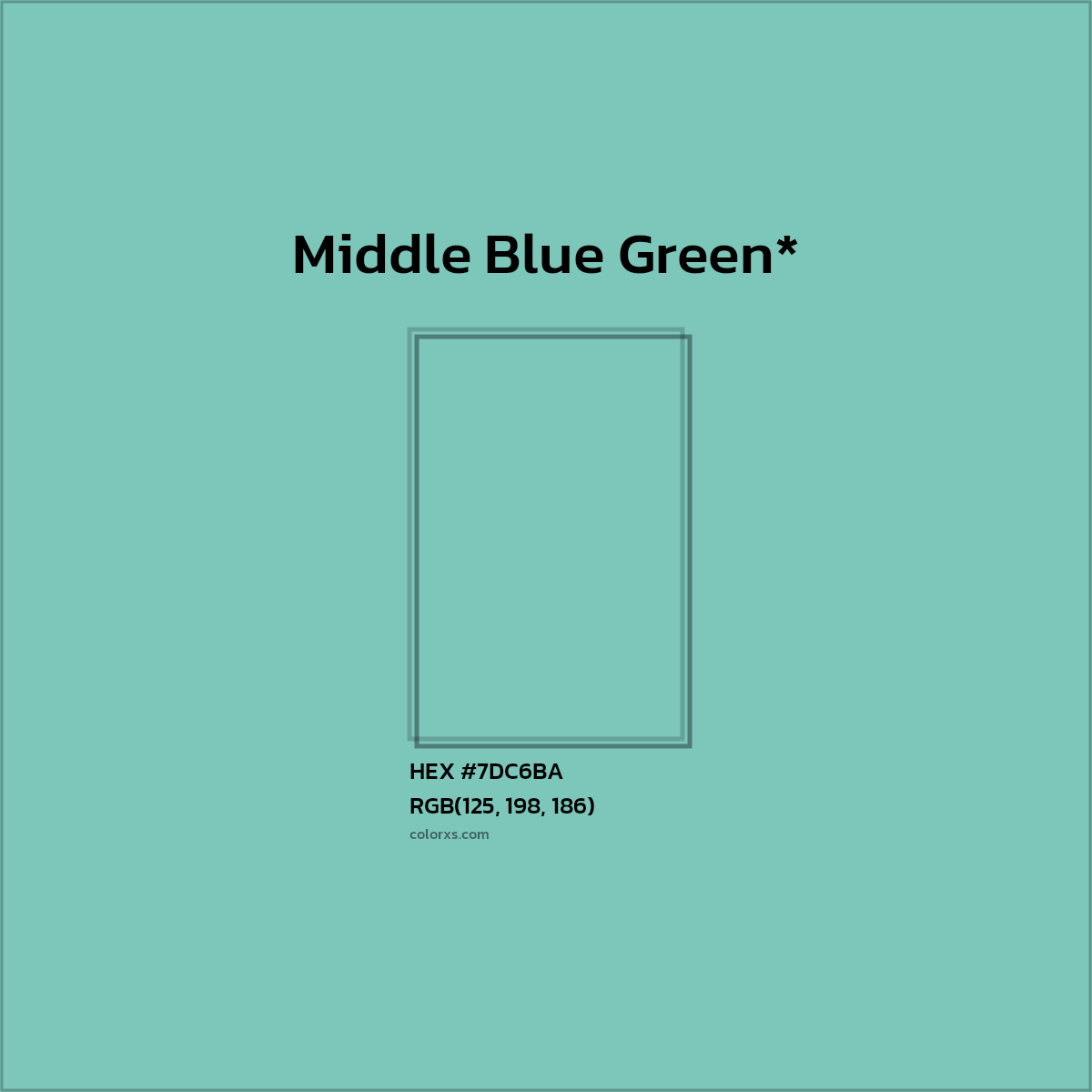 HEX #7DC6BA Color Name, Color Code, Palettes, Similar Paints, Images