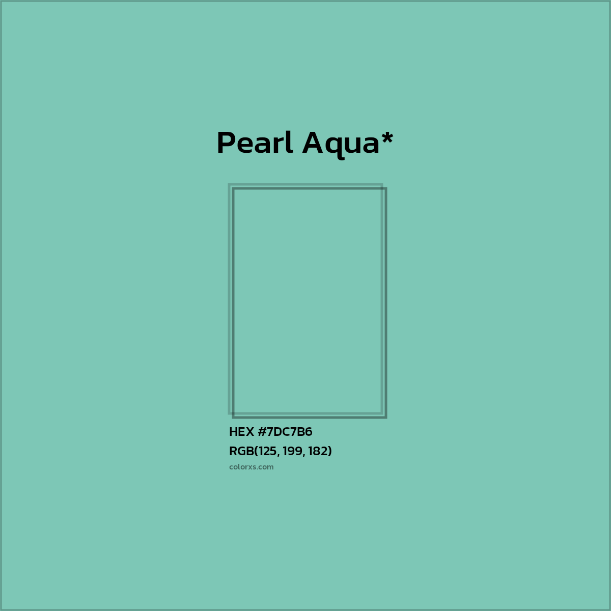 HEX #7DC7B6 Color Name, Color Code, Palettes, Similar Paints, Images