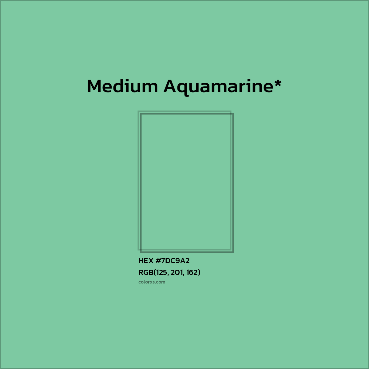 HEX #7DC9A2 Color Name, Color Code, Palettes, Similar Paints, Images