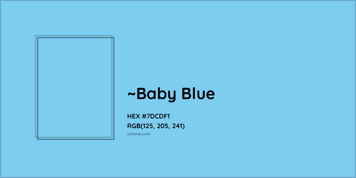 HEX #7DCDF1 Color Name, Color Code, Palettes, Similar Paints, Images