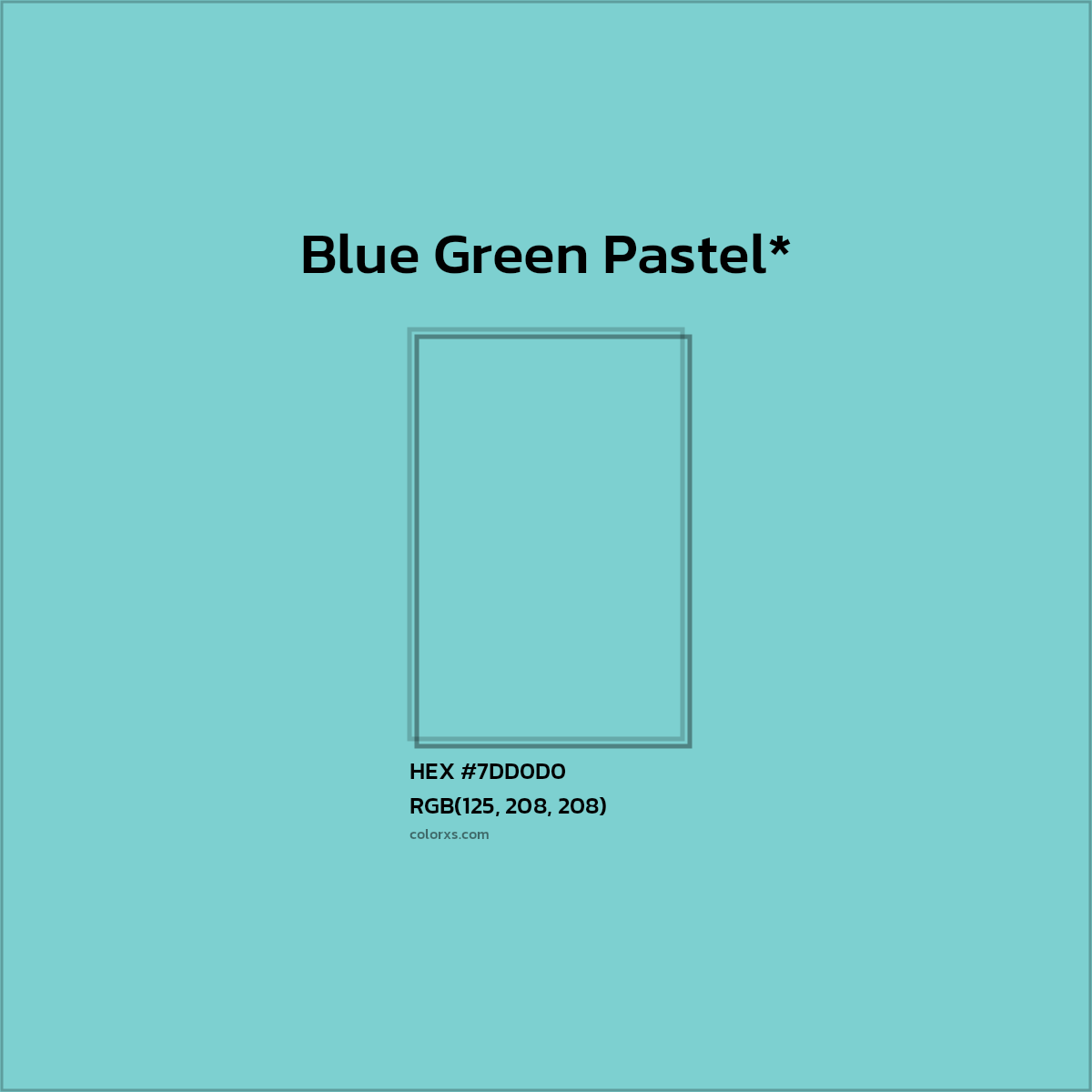 HEX #7DD0D0 Color Name, Color Code, Palettes, Similar Paints, Images