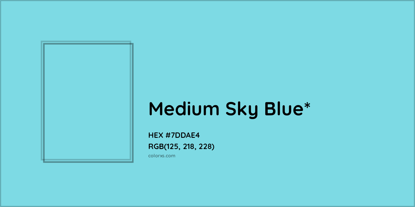 HEX #7DDAE4 Color Name, Color Code, Palettes, Similar Paints, Images
