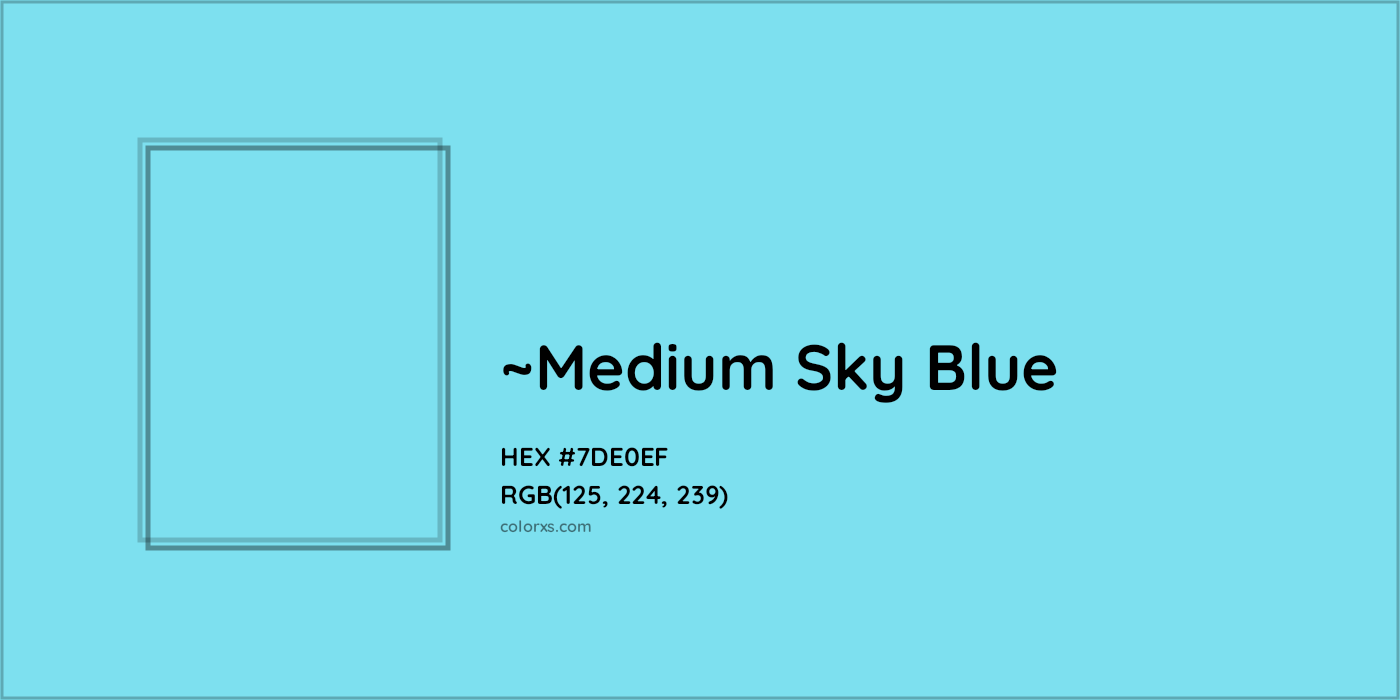 HEX #7DE0EF Color Name, Color Code, Palettes, Similar Paints, Images
