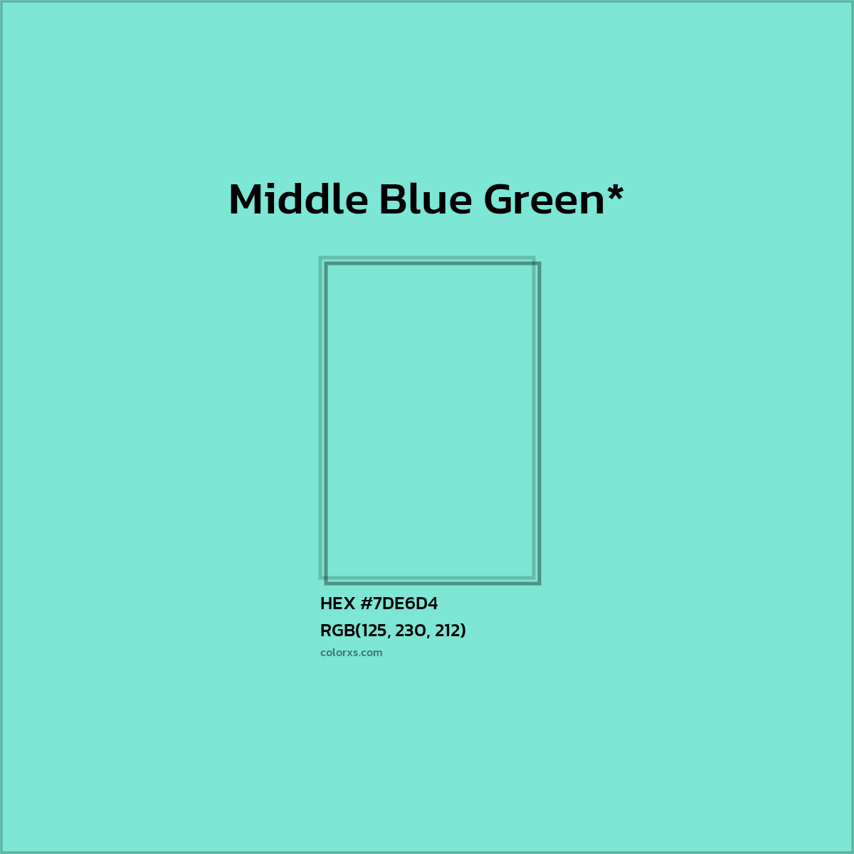 HEX #7DE6D4 Color Name, Color Code, Palettes, Similar Paints, Images