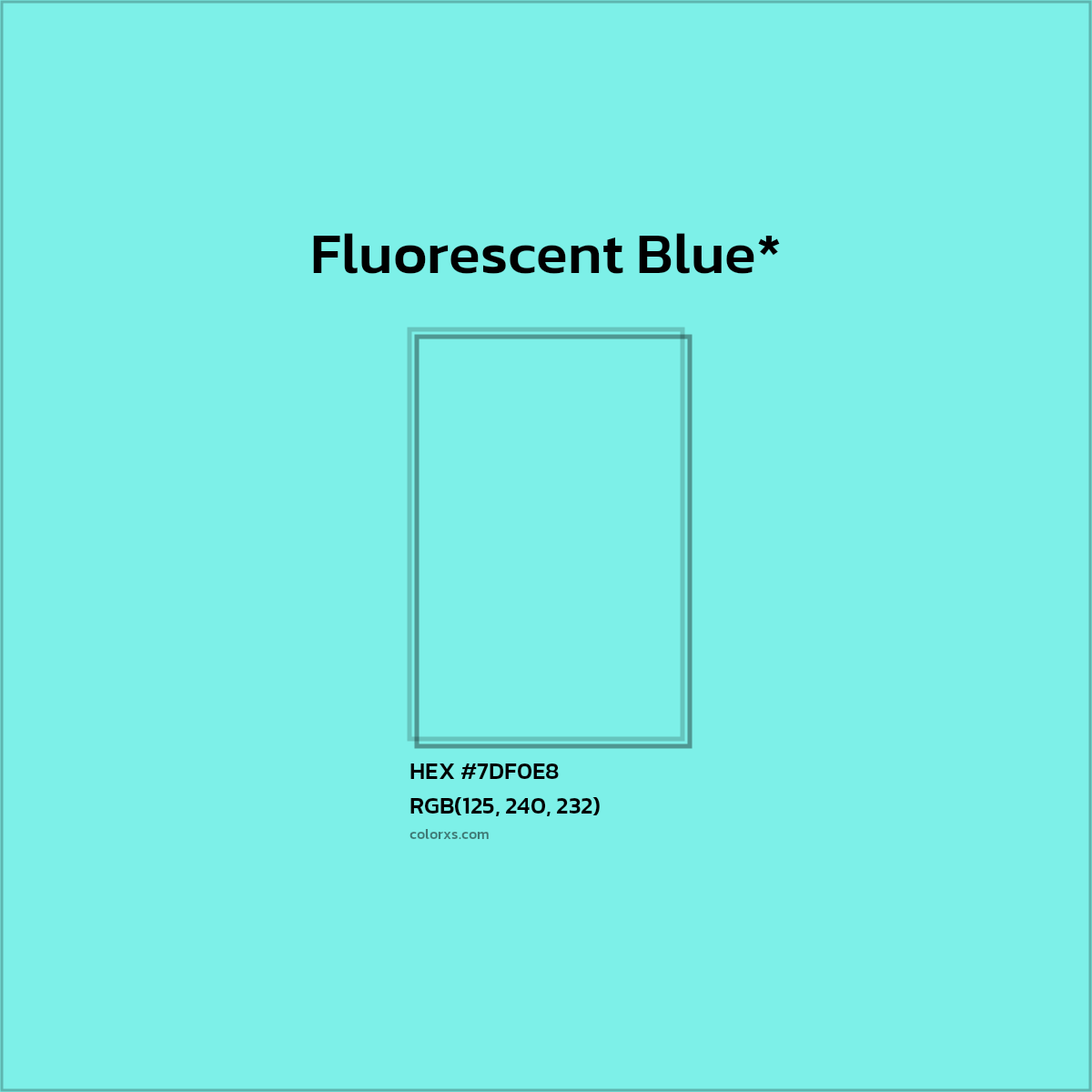 HEX #7DF0E8 Color Name, Color Code, Palettes, Similar Paints, Images