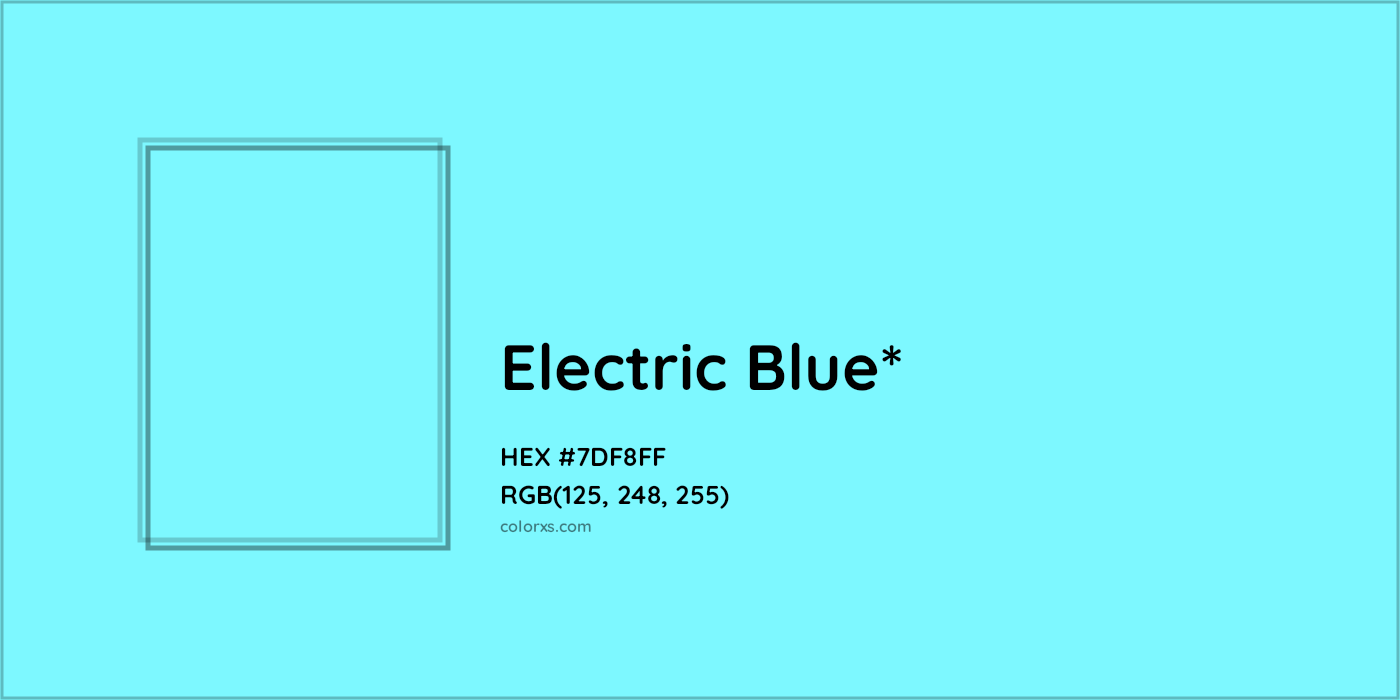 HEX #7DF8FF Color Name, Color Code, Palettes, Similar Paints, Images