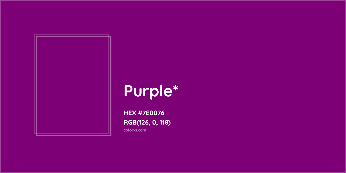 HEX #7E0076 Color Name, Color Code, Palettes, Similar Paints, Images