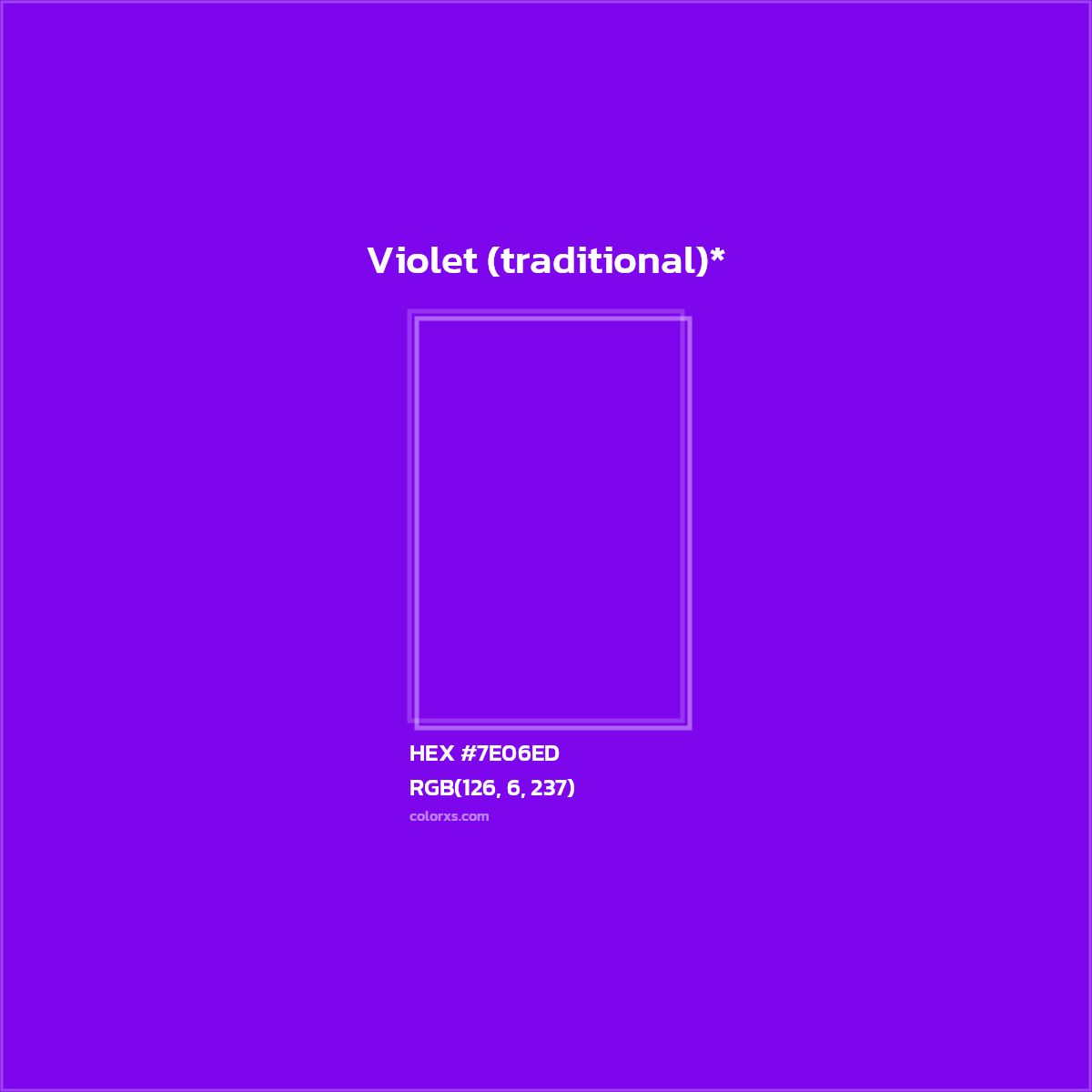 HEX #7E06ED Color Name, Color Code, Palettes, Similar Paints, Images