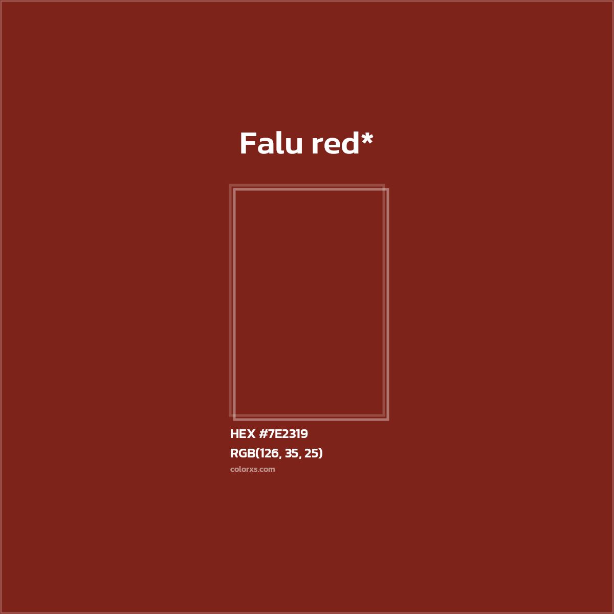 HEX #7E2319 Color Name, Color Code, Palettes, Similar Paints, Images