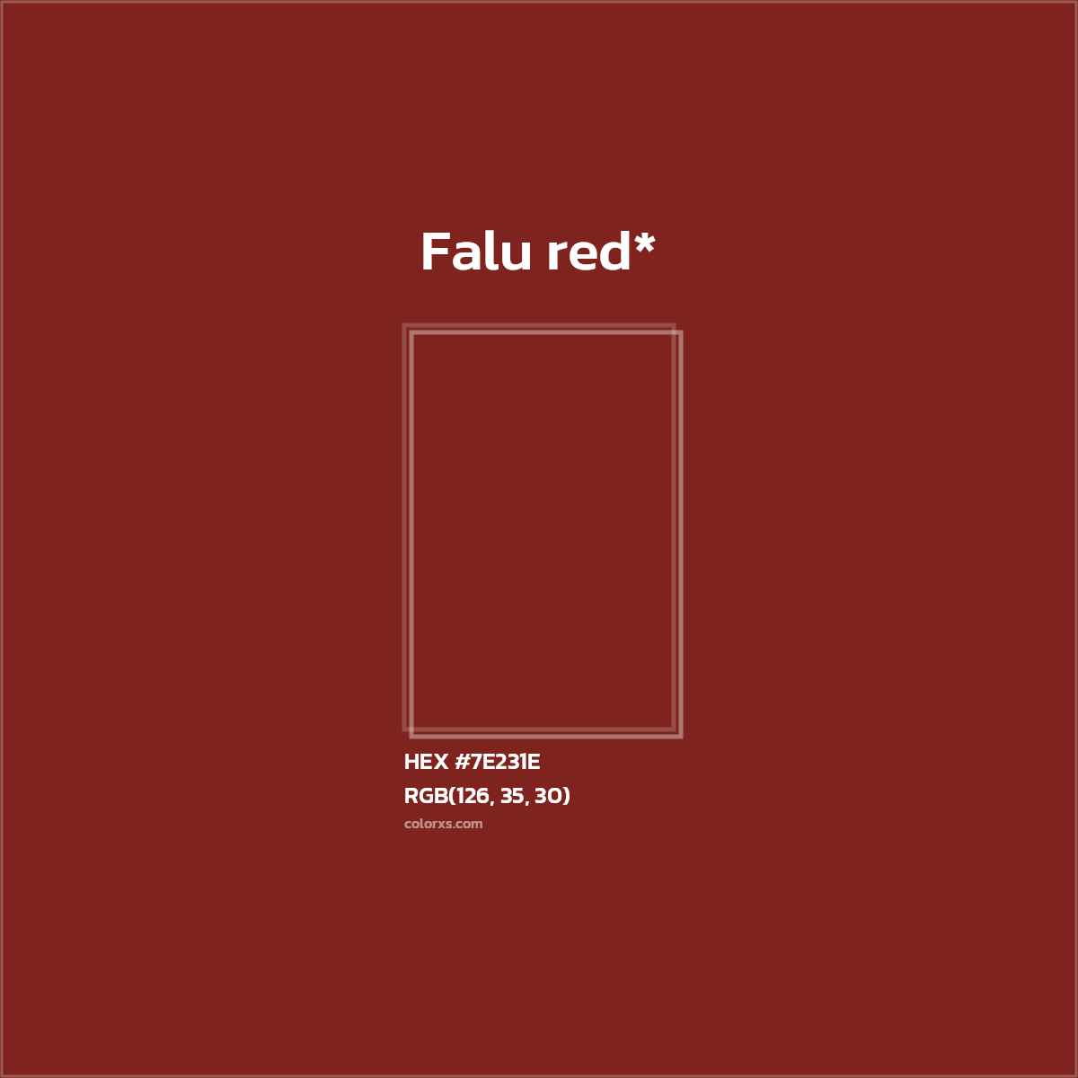 HEX #7E231E Color Name, Color Code, Palettes, Similar Paints, Images