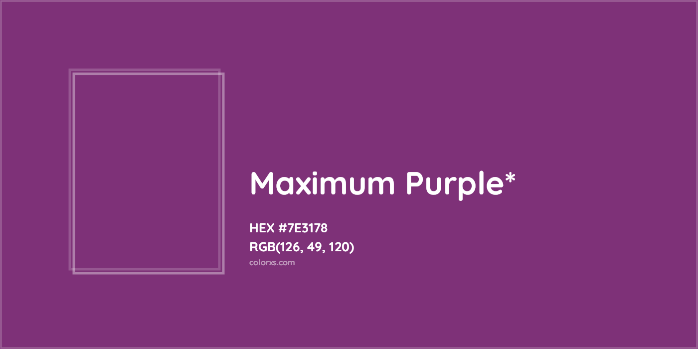 HEX #7E3178 Color Name, Color Code, Palettes, Similar Paints, Images
