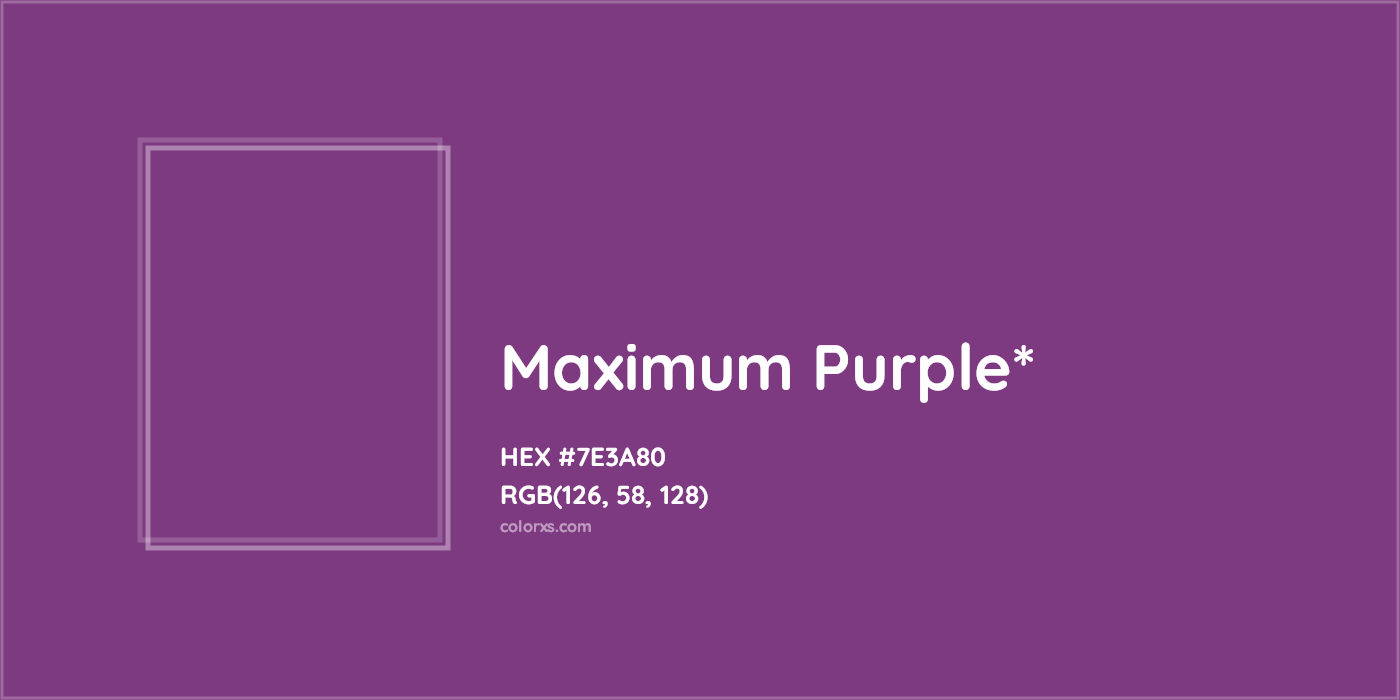 HEX #7E3A80 Color Name, Color Code, Palettes, Similar Paints, Images