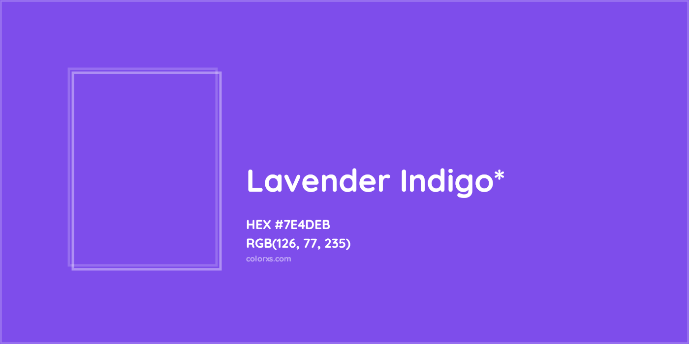 HEX #7E4DEB Color Name, Color Code, Palettes, Similar Paints, Images
